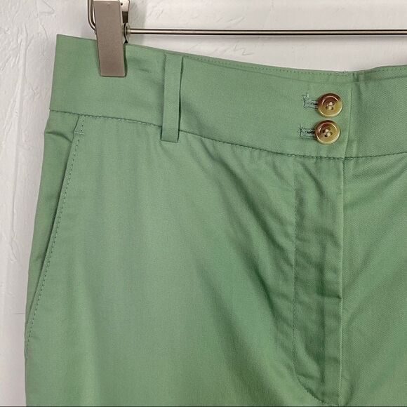 Ann Taylor Light Green Straight Leg Cuffed Pants 4 New - Picture 2 of 6